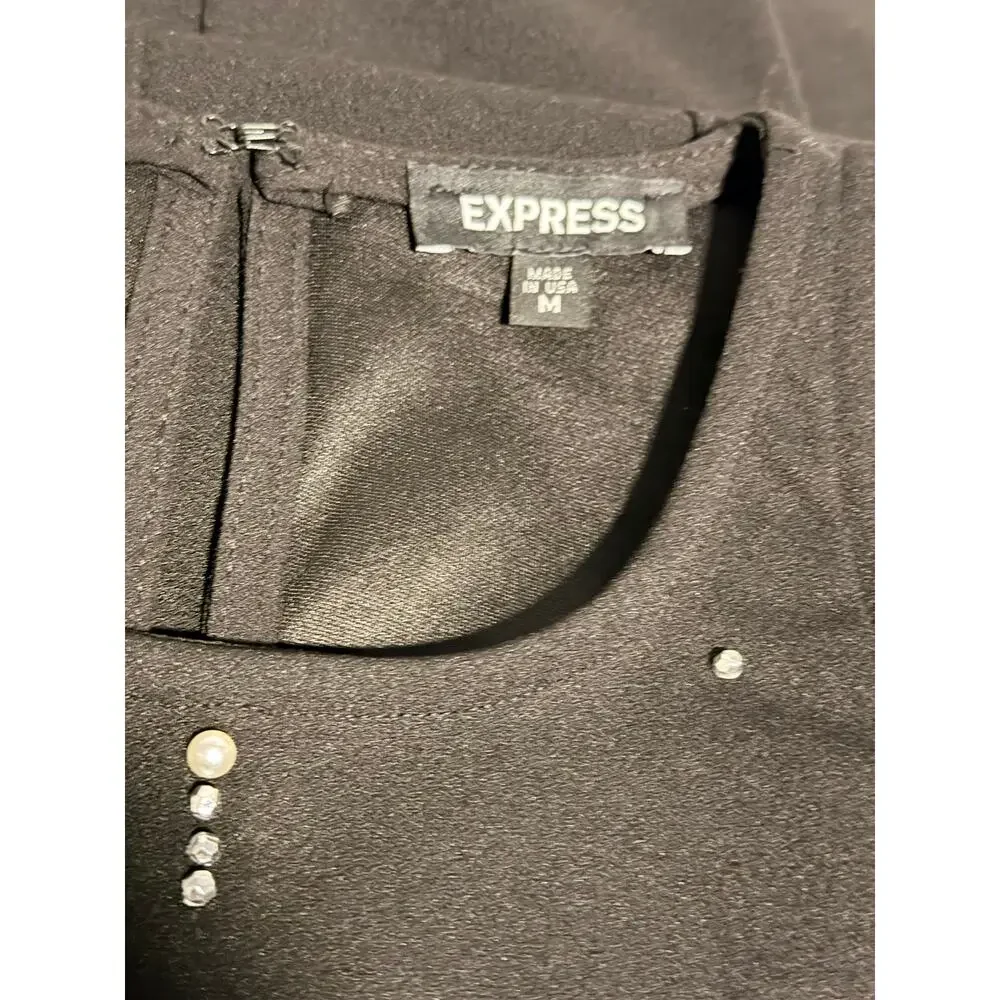 Express Women's Dress Black Sleeveless Medium - Picture 3 of 4